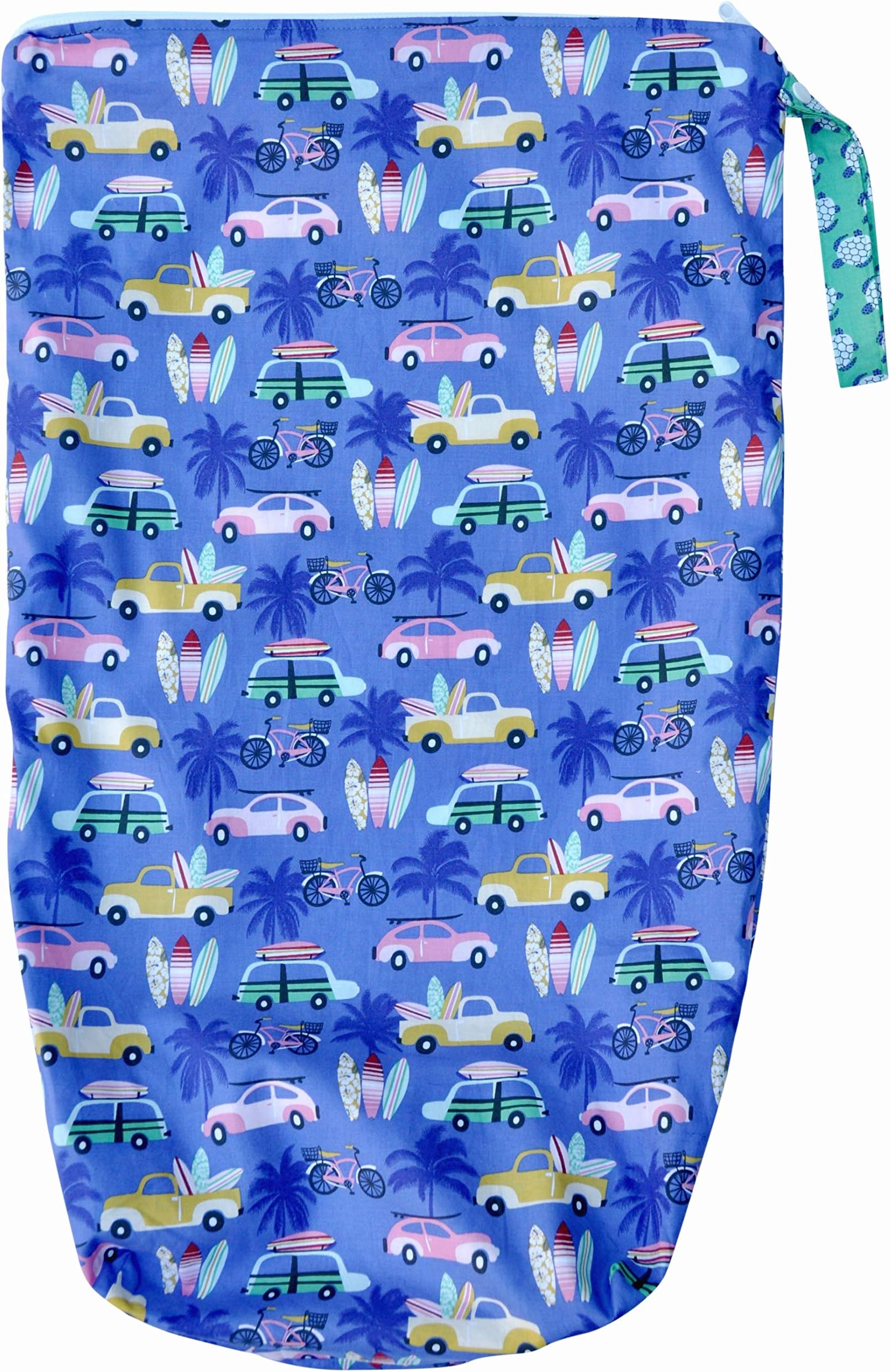 XL 16" x 28" x 6" // TOP Rated Monkey Foot Designs Wet Bag // Diapers/Snacks / Gym/Swim (Hit The Beach)