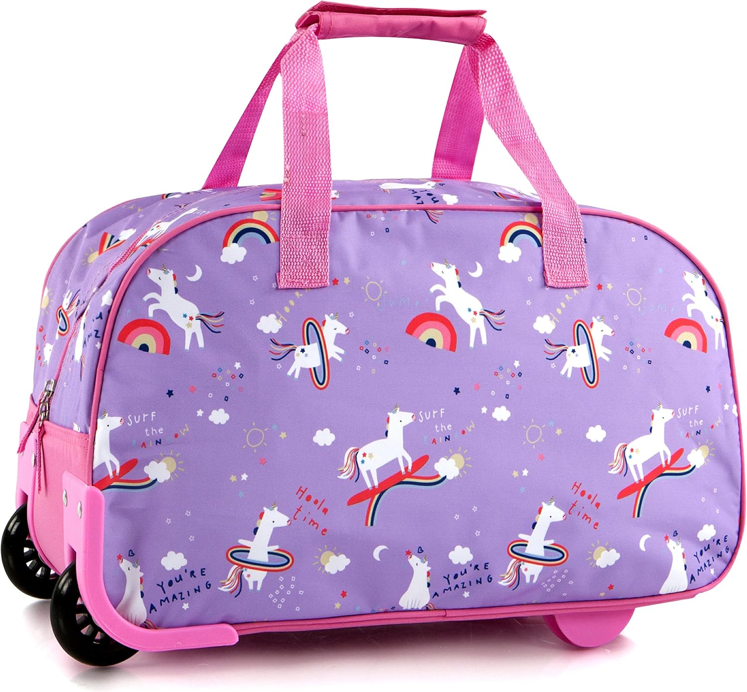 Rolling Duffel Bag Shoulder Bag Unicorn 