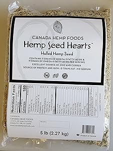 Canada Hemp Foods - Hulled Hemp Seed Hearts - Non GMO - 5lb (B073RTGW6D)