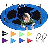 Royal Oak Saucer Tree Swing ,Giant 40 Inches with Carabiners and Flags, 700 lb Weight Capacity, Steel Frame, Waterproof, Easy