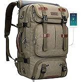 WITZMAN Travel Backpack for Men 40L Large Carry-on Airline Approved Convertible 3 in 1 laptop Bags Fit 17 inch(A8013 Army Green)