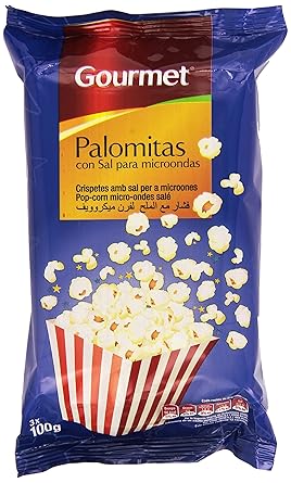 Gourmet - Palomitas con sal para microondas - 3 x 100 g