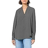 Adrianna Papell Womens Printed Button V-Neck Blouse