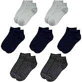 Freshpairs 7 Pairs Kids Socks for Boys Girls Low Cut Athletic Ankle Cotton No Show Socks