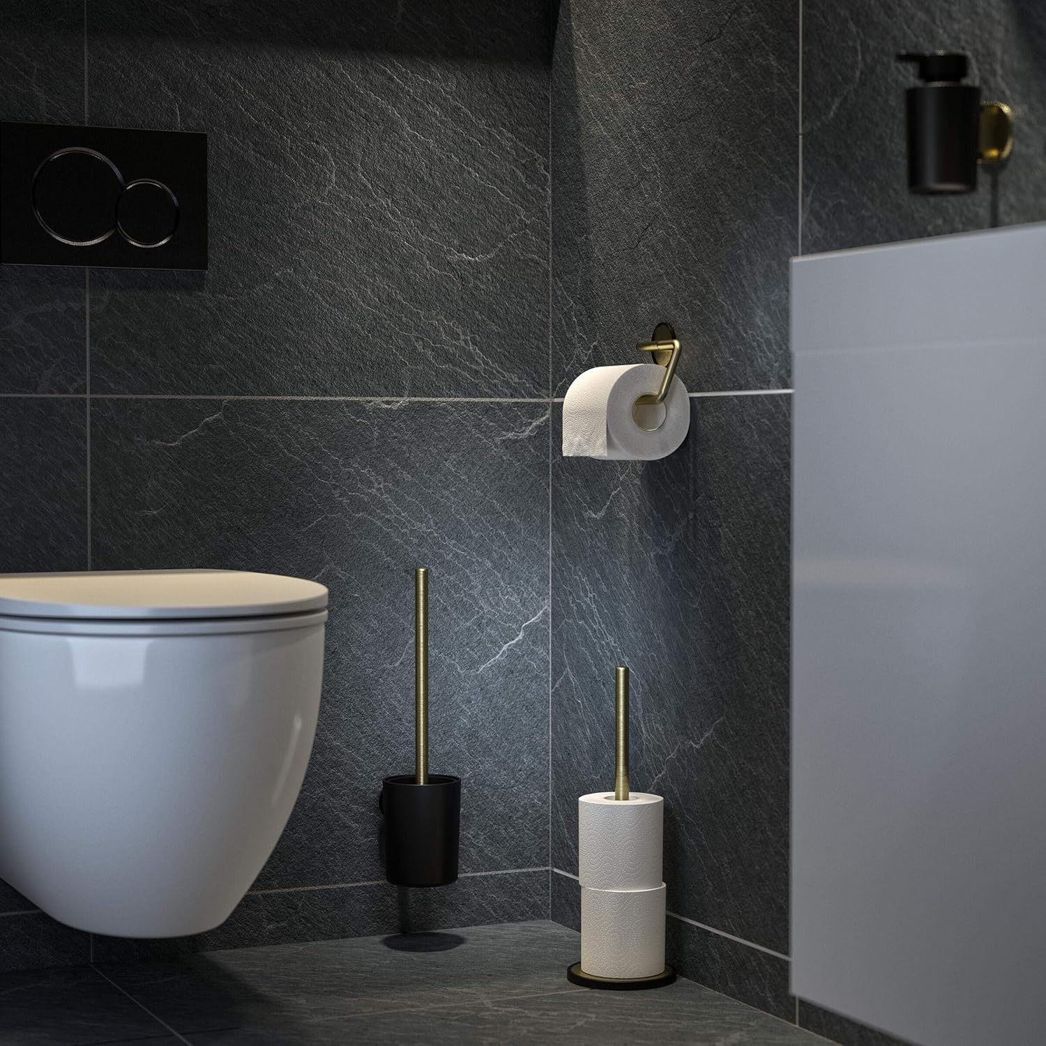 Tiger Tune Toilet Roll Holder, No Drilling Required Thanks to 3M Self-Adhesive Backing System - Image 5