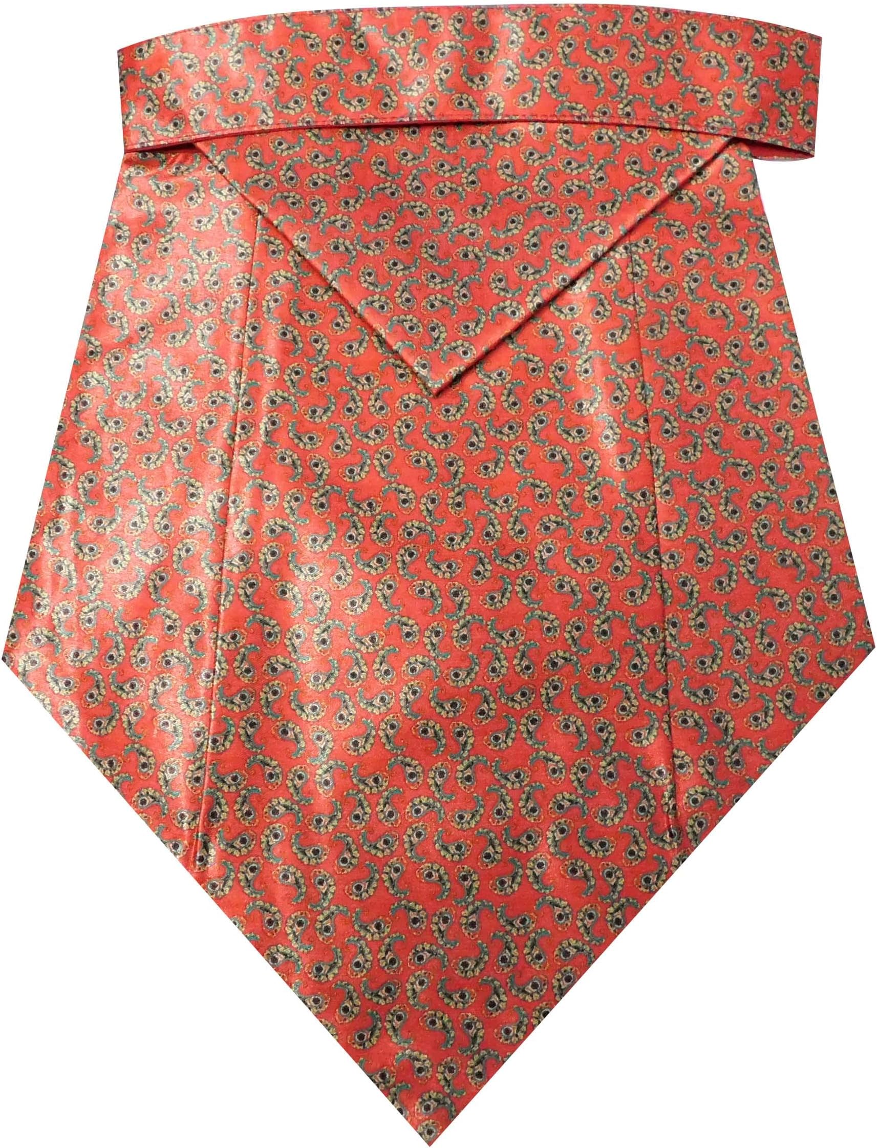 RiyasatCravat Ties for Men Paisley Cravat for Men Wedding Jacquard Woven Men,s Cravat Tie With Pocket Square