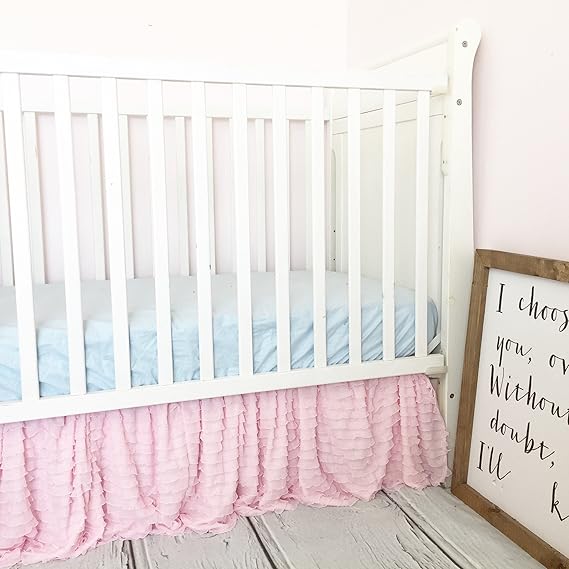 pink ruffle crib bedding