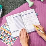 Clever Fox Fitness & Food Journal – Undated A5 Hardcover Light Blue view 6