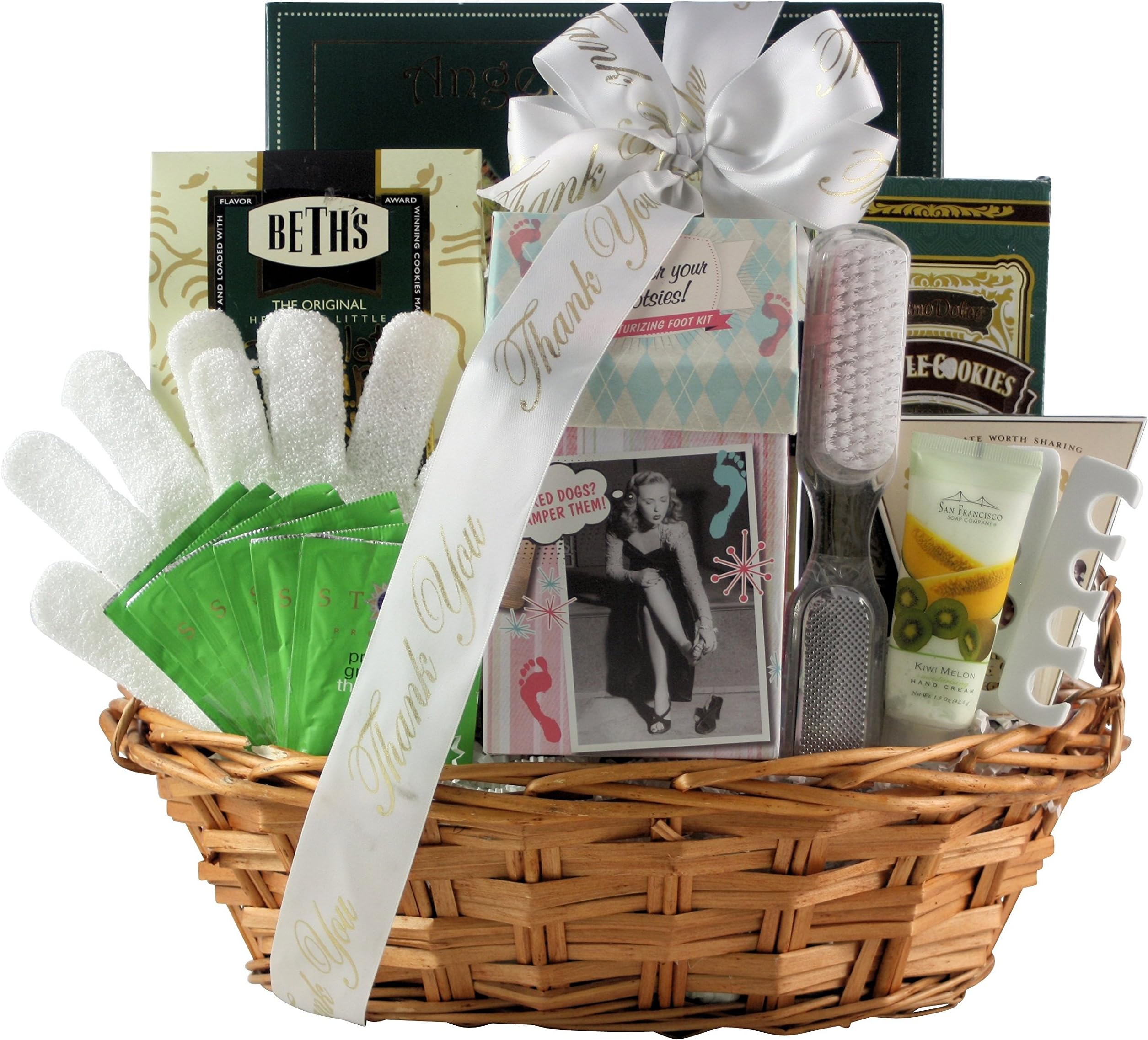 GreatArrivals Gift Baskets Hands and Feet Specialty Spa Bath and Body, Thank You Gift Basket, 4 Pound