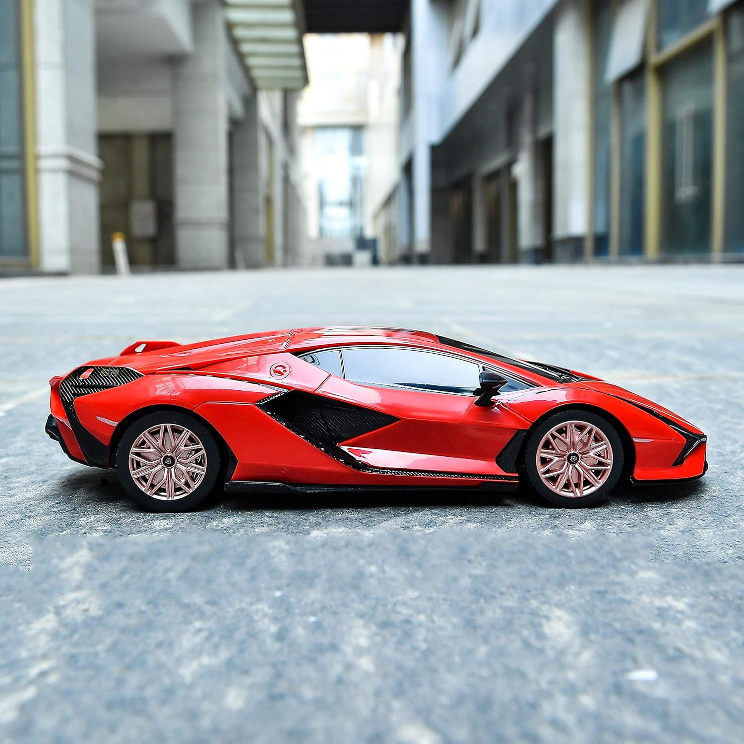 BEZGAR X RASTAR Licensed RC Series, 1:24 Scale Diecast Remote Control Car Lamborghini Sián FKP 37 Electric Sport Racing Hobby Toy Car Model Vehicle for Boys and Girls Teens and Adults Gift (Red): Toys & Games