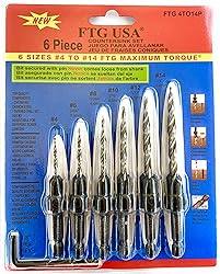 FTG USA Adjustable Wood Countersink Drill Bit Set 6