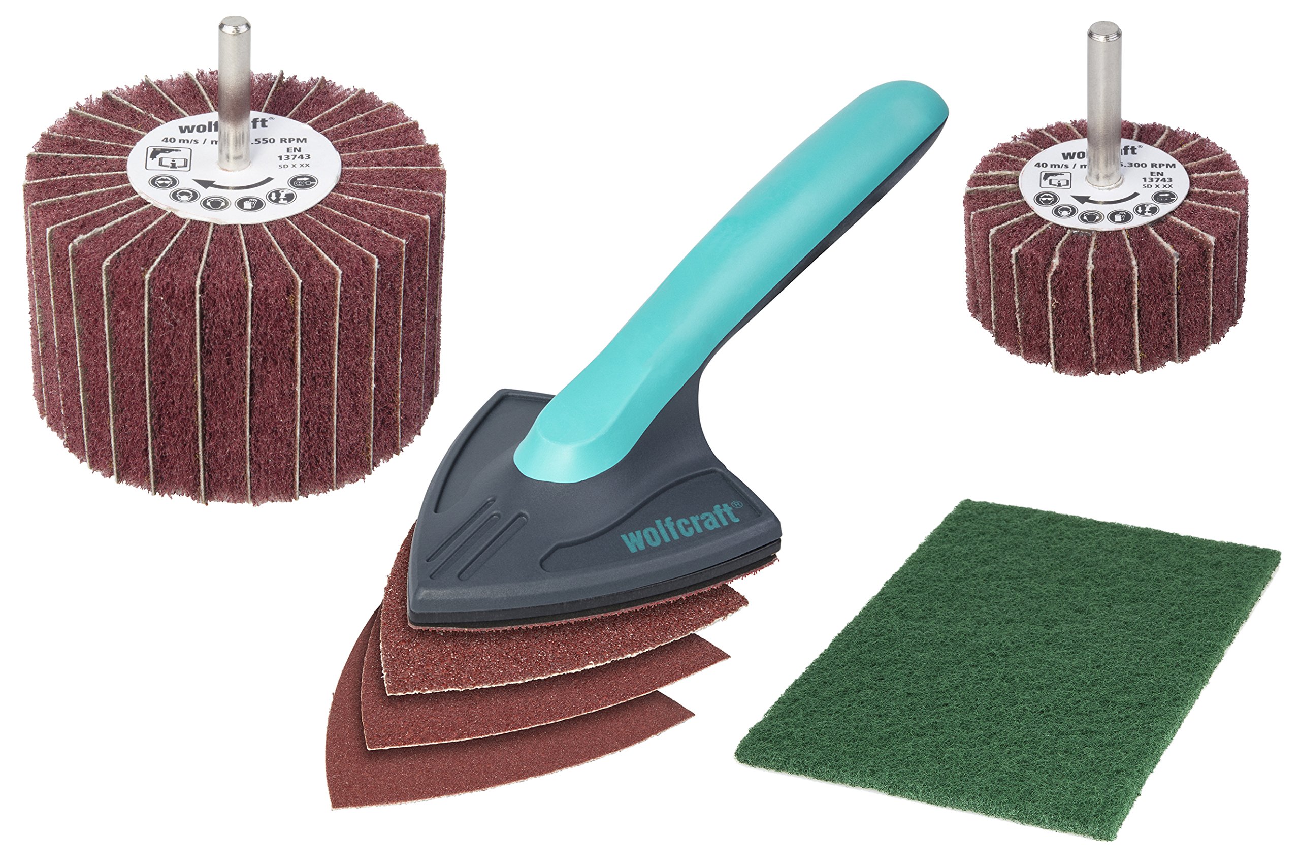 wolfcraft Woodworking Set, 7 Pcs. I 5642000 I The All-in-one Set for Renovation of Wood Outdoors