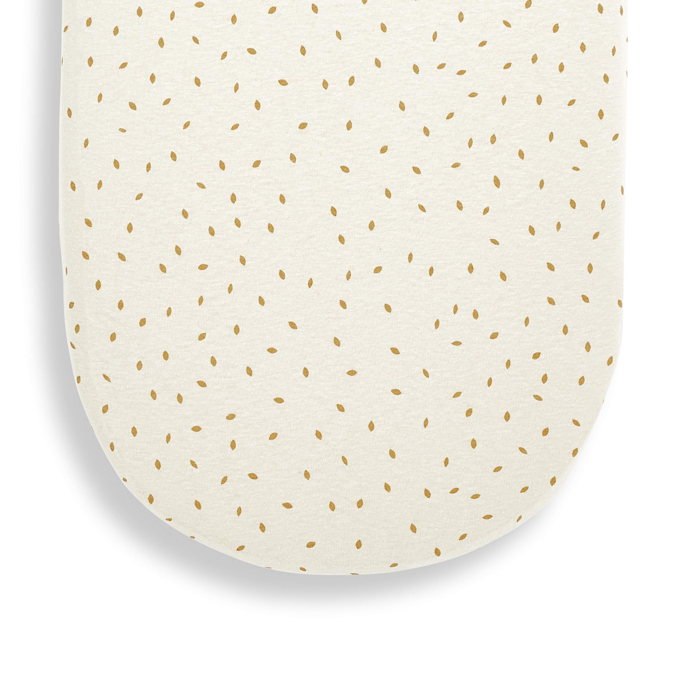 The Little Green Sheep Moses Basket Fitted Sheet, Organic Linen & Cotton Blend Sheet fits Most Moses Baskets 30x70cm to 35x75cm, Linen with Rice Print