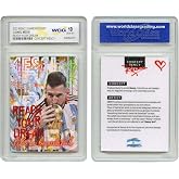 WCG 2022 Lionel Messi Argentina Soccer Champion Diamond Dust Encrusted Rency Trading Card - Graded Gem-Mint 10