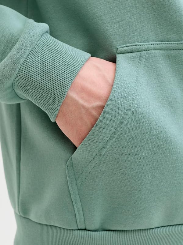 Sweatshirt simples com fecho turquesa L