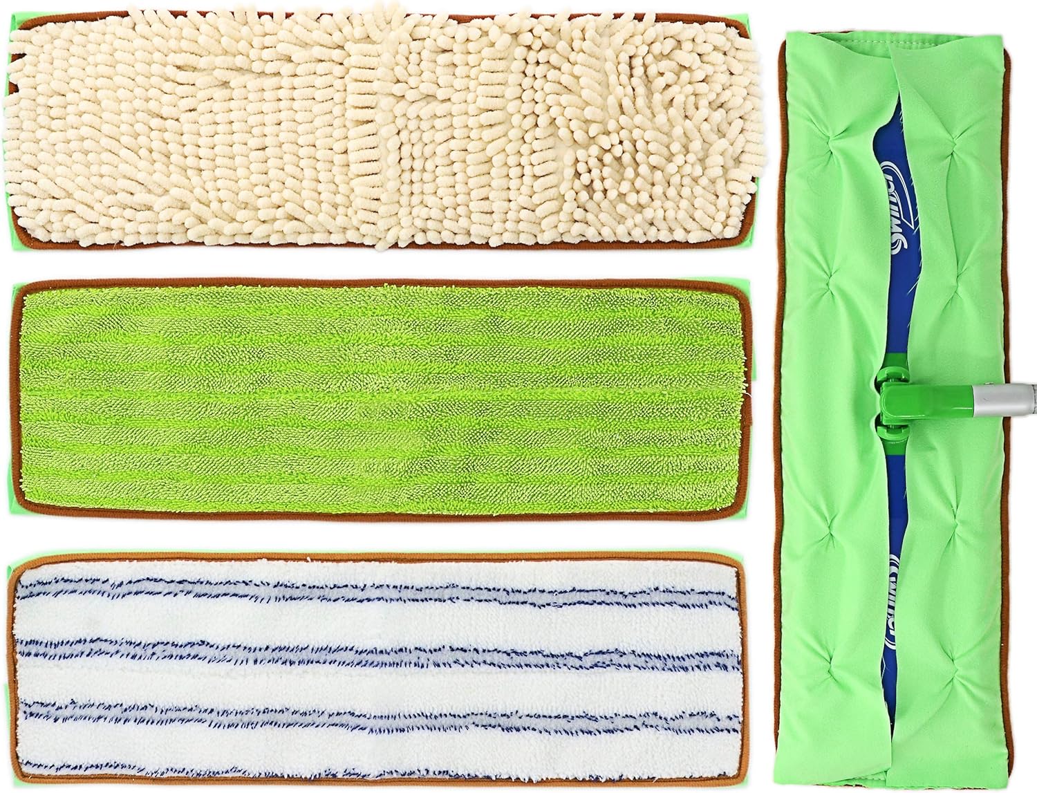 Reusable Mop Pads for Swiffer Sweeper XL, Machine Washable Refill Pads for Swiffer Extra Large, Microfiber Mop Pads for Hardwood Floor, 3-Packs