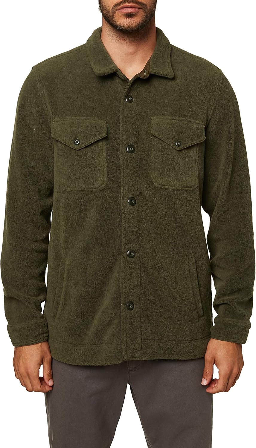 O'NEILL Men's Fleece Shirt Jacket: Clothing