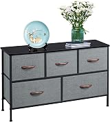 Yaheetech Vertical Chest of Drawers 4-Drawer Fabric Organizer Dark Grey view 2