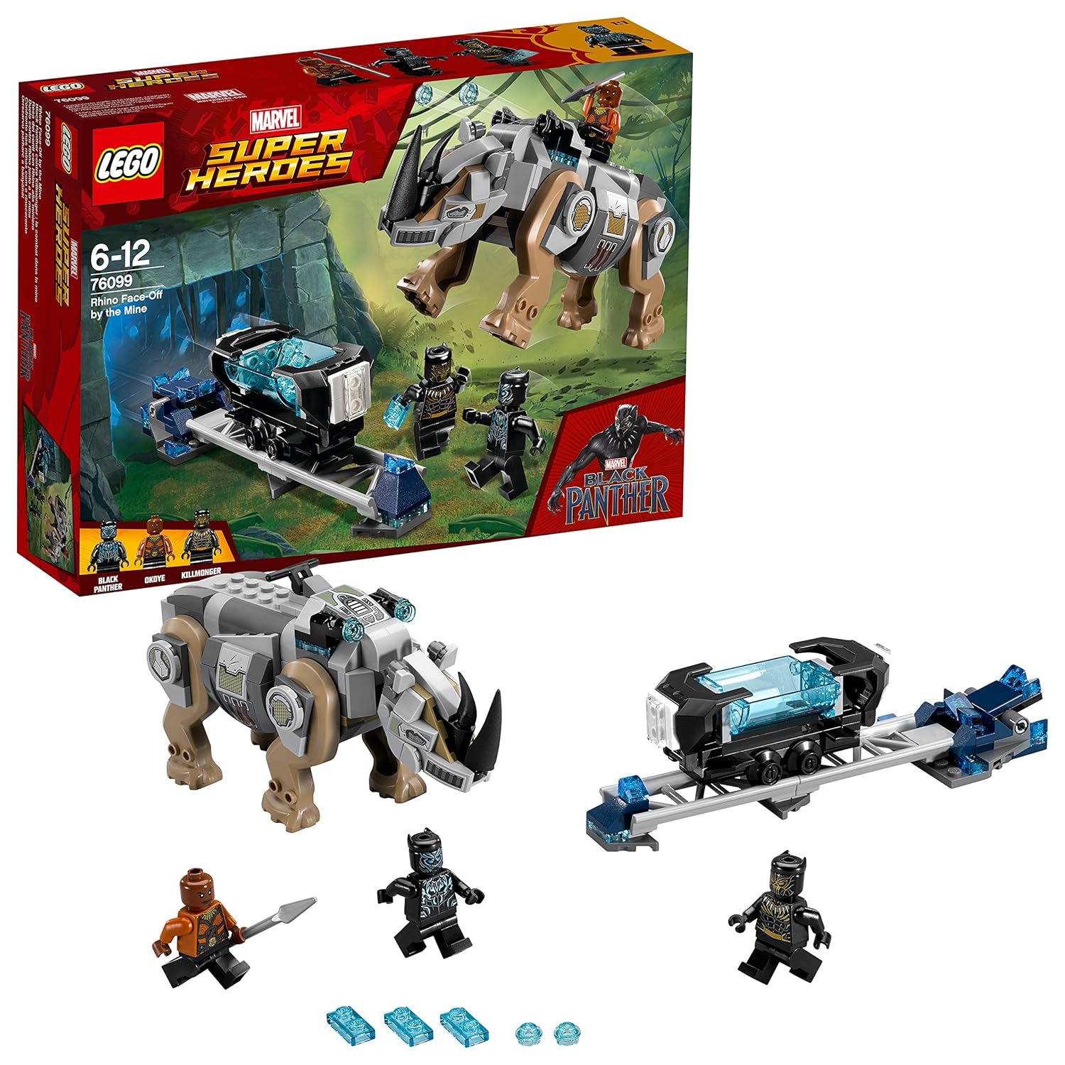 lego black panther rhino instructions