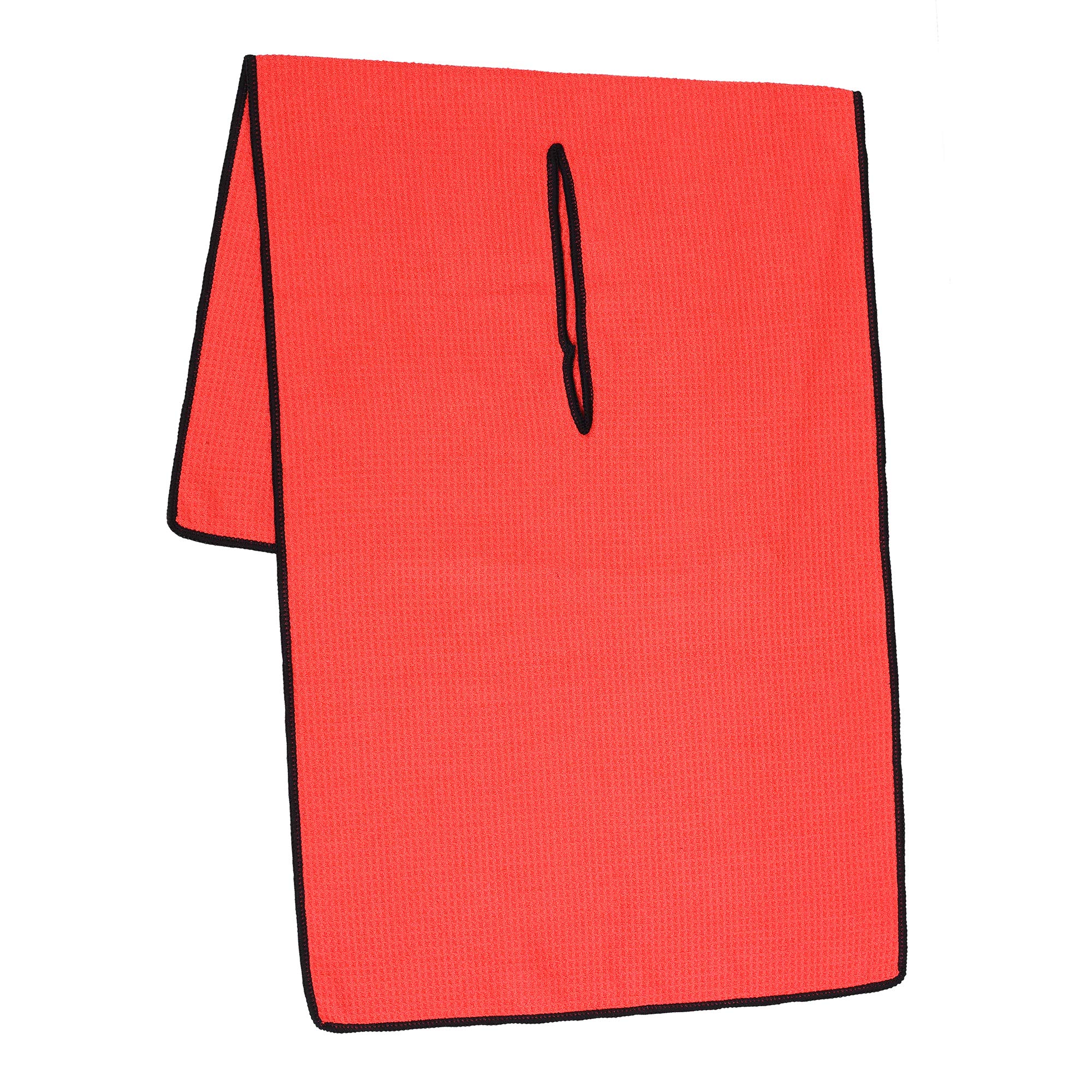 Mile High Life | Pro Tour Caddy Towel | 17” x 40” with 8” Center Slit | Premium Microfiber Waffle Texture (Red)