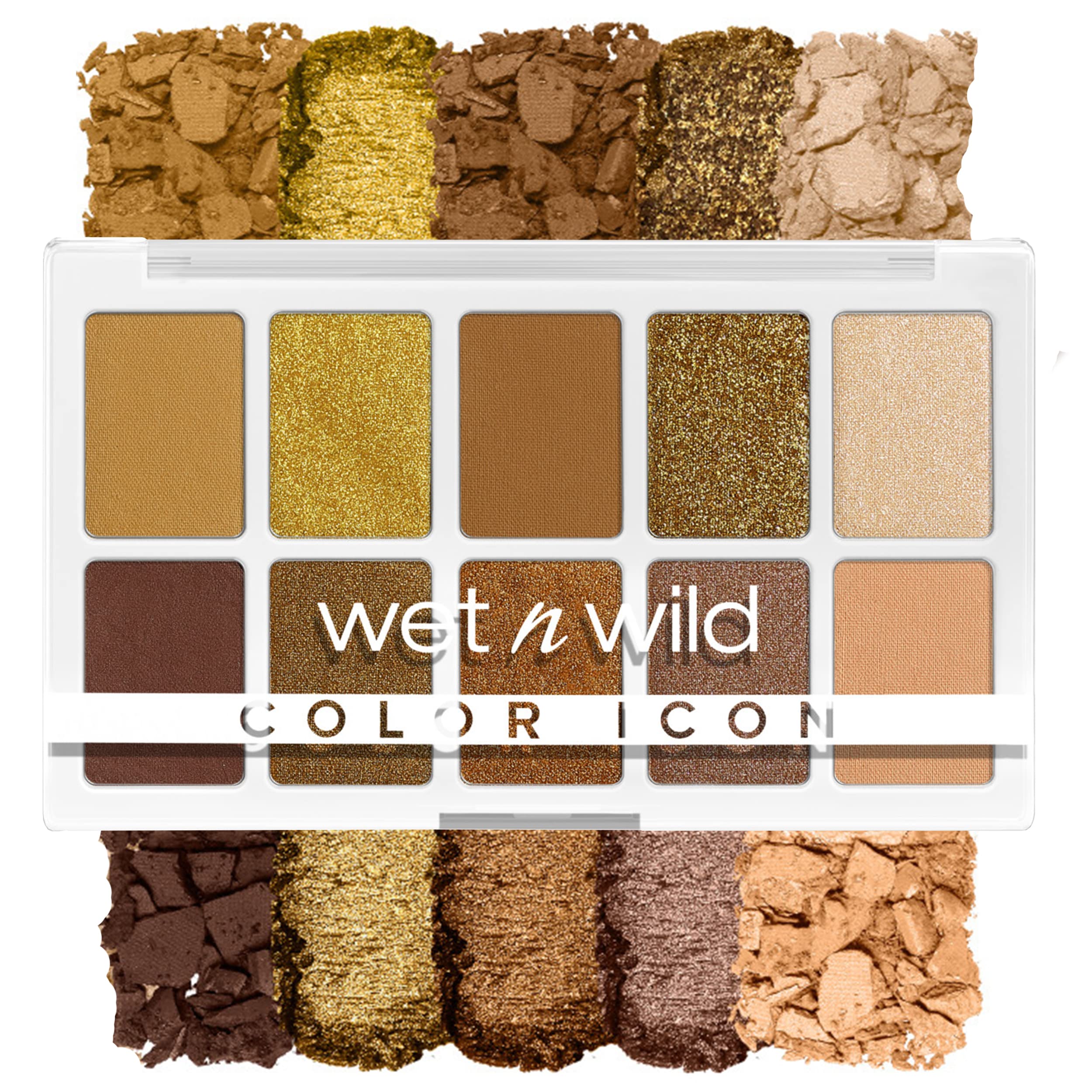 Wet n Wild Color Icon 10-Pan Palette, Eyeshadow Palette, 10 Richly Pigmented Colors for Everyday Makeup, Long-Lasting and Easy to Blend Formula, Call Me Sunshine,0.42 Ounce (Pack of 1)