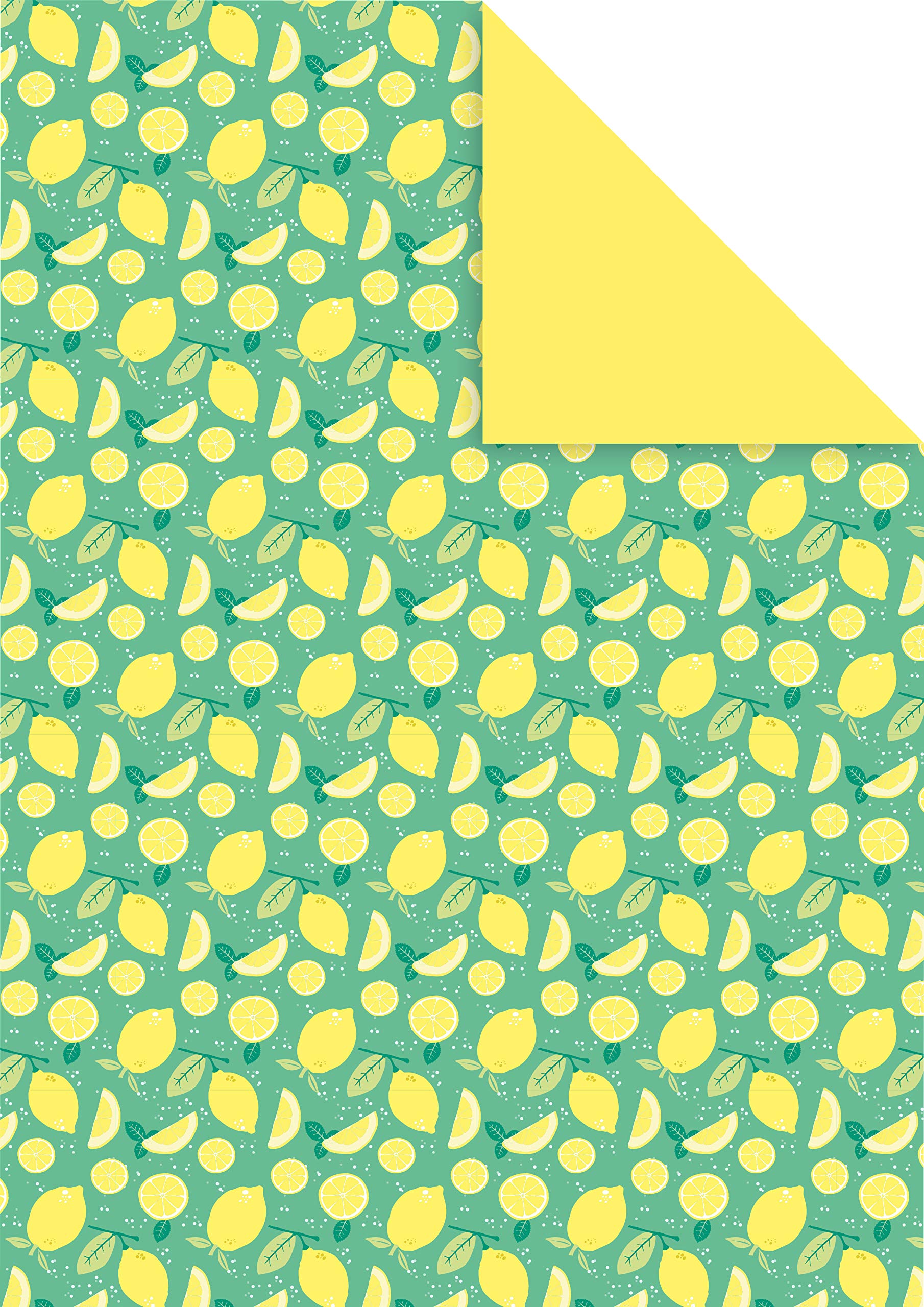 Clairefontaine 456718C - Pack of 25 Decorative Sheets 160g/m² - Format A4 (21x29,7 cm) - Creative leisure Scrapbooking Paper Fresh Lemon Theme 2 Scrapbooking