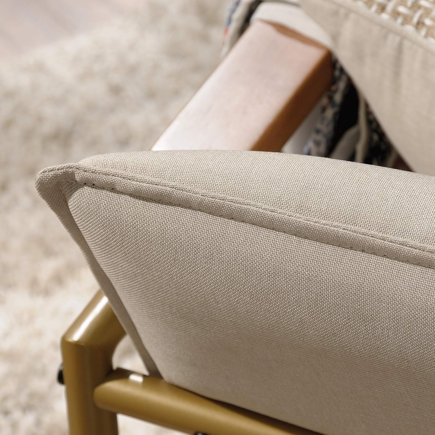 Sauder Coral Cape Lounge Chair, L: 26.77" x W: 28.35" x H: 26.77", Ivory Finish: Furniture & Decor