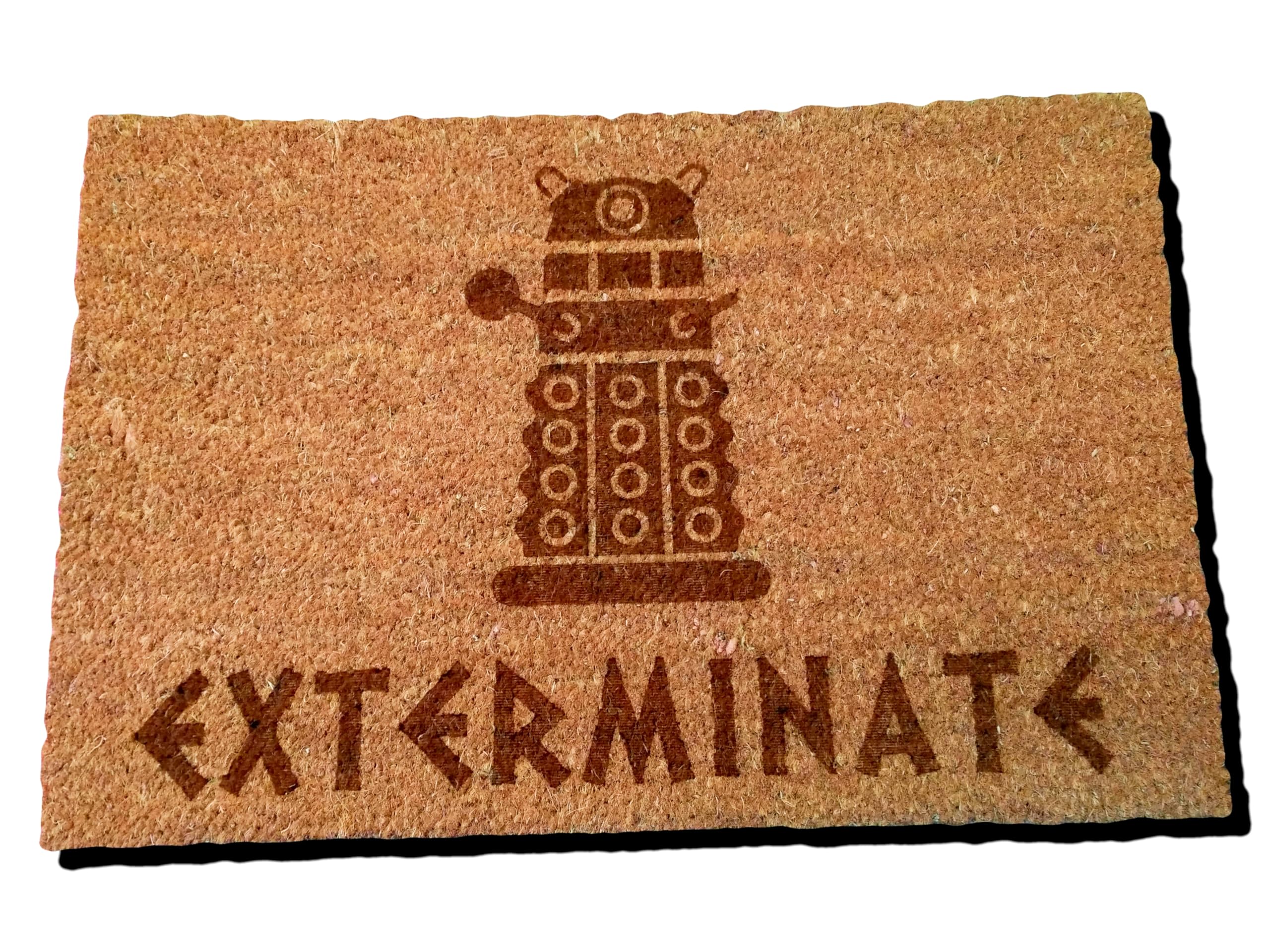 FastCraft DR WHO DALEK INSPIRED WELCOME DOOR MAT 60x40 cm COIR DOORMAT OUTDOOR INDOOR ENTRANCE RUG PRESENT HOUSE WARMING GIFT