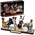 LEGO Ideas Jazz Quartet, Building Set for Adults Featuring Buildable Stage with 4 Band Musician Figures, Includes Piano, Double Bass, Trumpet, and Drum Kit Instruments, Great for Home Display, 21334