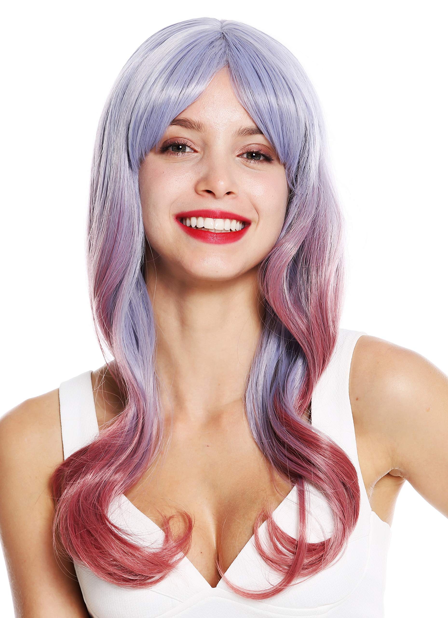 WIG ME UP - DL-109-3925/3904 women's quality wig long wavy balayage ombre blue grey red