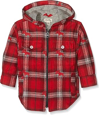 red flannel hooded jacket
