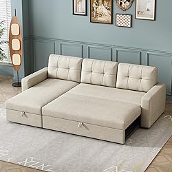 YOPTO L-Shape Reversible Sectional Sleeper Sofa Bed