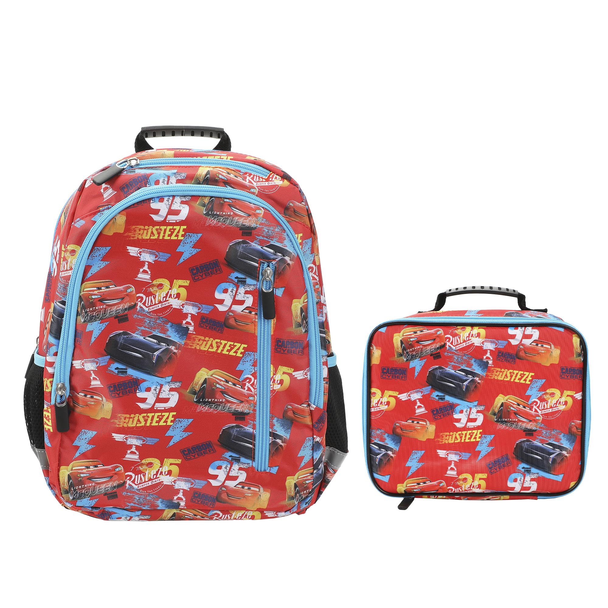 Photo 1 of Bioworld Disney Pixar Cars Characters All-Over Print 14" Toddler Backpack & Lunch Kit Value Set for Boys