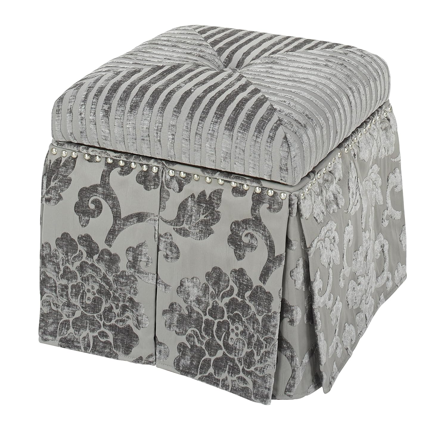 Best sitting bench ottoman gray