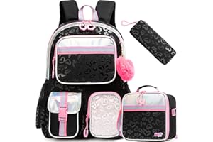 Meetbelify Backpack for Girls School Bag Aesthetic Backpack with Lunch Box for Elementary Student Teen Girls Cute Bookbag Kids Backpack for Girls 8-10