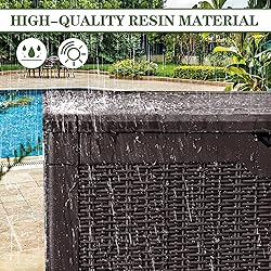 Greesum 100 Gallon Resin Deck Box Lockable Large