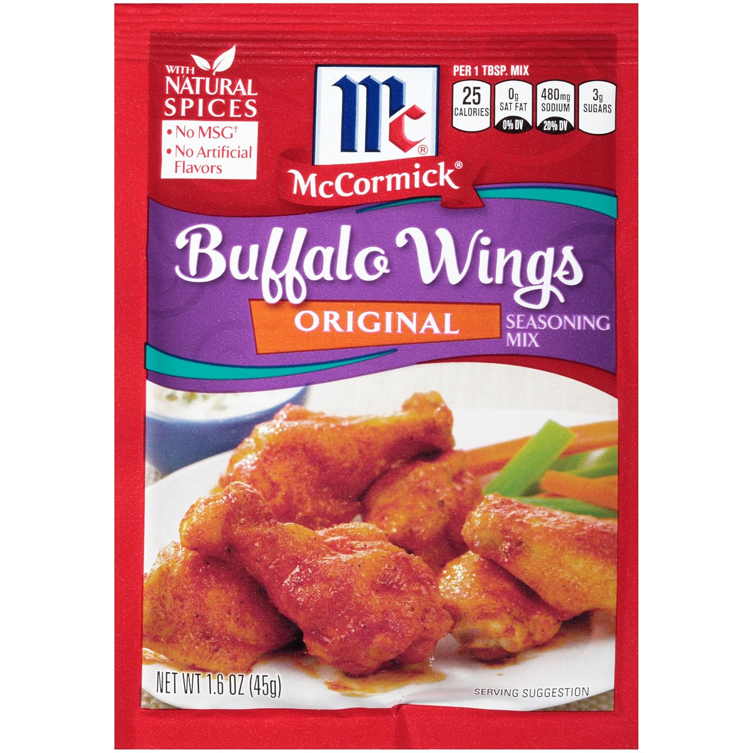 McCormick Original Buffalo Wing Seasoning Mix, 1.6Ounce