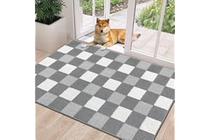 HEBE Indoor Door Mat 36"x59", Absorbent Dirt Resist Washable Front Door Mat Indoor Rugs for Entryway, Non Slip Inside Floor M