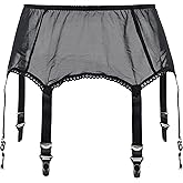 PERAMBRY Women's lace Sexy Garter Belt Stockings Garter Belt mesh Suspenders (Garter Belt only Sold)