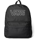 Vans Old Skool Flying V Backpack, Black, One Size | Everyday Laptop Bag, 15" Computer Sleeve, 2 Compartments, Organizer Panel