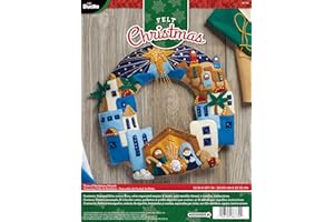 Bucilla 86734 Felt Applique Wreath, Town of Bethlehem