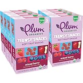 Plum Organics Teensy Snacks Organic Toddler Fruit Snacks, Berry, 0.35 Ounce Bags, 5 Count (Pack of 8)