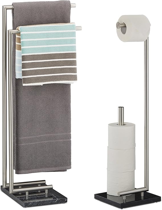 Badezimmer Set Wimedo Toilettenpapierhalter Wc Garnitur Handtuchhalter 2 Tlg