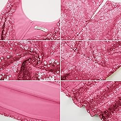 GRACE KARIN Sleeveless Shiny Sparkling V-neck