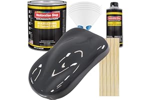 Restoration Shop - Machinery Gray Acrylic Enamel Auto Paint - Complete Gallon Paint Kit - Professional Single Stage High Gloss Automotive, Car, Truck, Equipment Coating, 8:1 Mix Ratio, 2.8 VOC