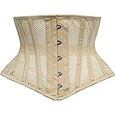 Cincnher Women's Waspie Corset Underbust Waist Training Steel Boned Corset