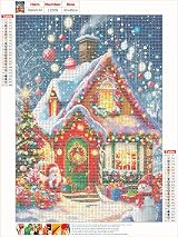 cdsnxore 5D Diamond Painting Kit Christmas Snow House 30x40 cm view 4