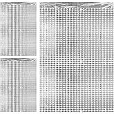 3Pcs Silver Shimmer Wall Backdrop, 3.3x6.6 Feet Square Foil Curtain Backdrops, Silver Streamer Backdrop for Birthday Wedding Disco Bachelorette Party Graduation Holiday Celebration Party Decorations