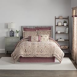 Waverly Oxford Damask 4 Piece Cotton Comforter