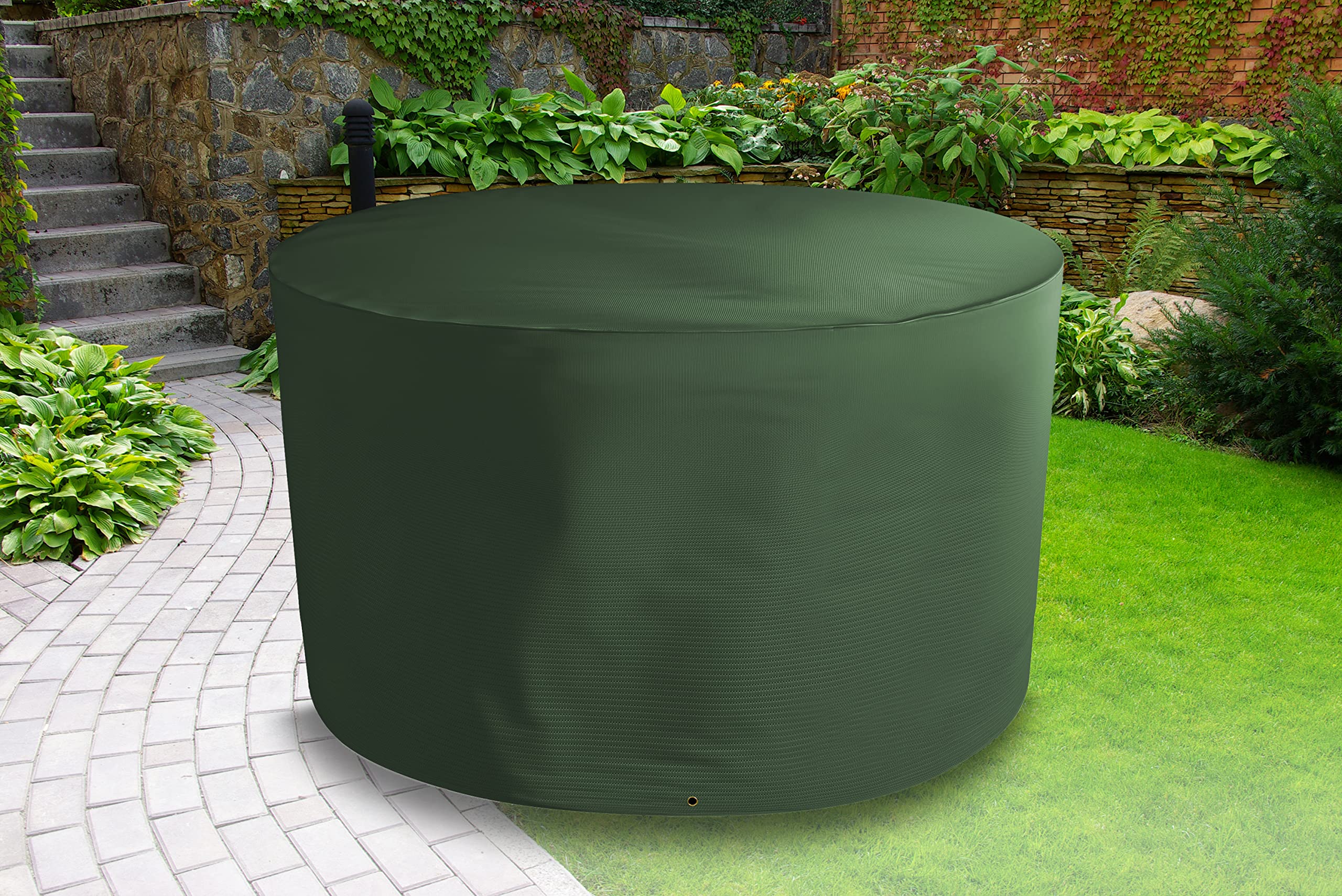 Bosmere Protector 6000 | Circular Garden Table + Chairs Cover | D 300cm H 90cm | 100% Waterproof, UV Protected, Heavy Duty 600D | 6 Year Guarantee | C524, Green